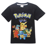 2Y-10Y Boys Girls Pokemon Go T shrit Kids 100% Cotton T-shirts Short sleeve Children Boys Tops Sports Tee Shirts Summer Clothing