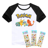 Hot sale T- shirt 2016  Pokemon children t shirts cartoon Pikachu Charmander boys clothes cotton Pocket Monster boys clothing