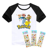 Hot sale T- shirt 2016  Pokemon children t shirts cartoon Pikachu Charmander boys clothes cotton Pocket Monster boys clothing