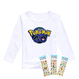 hot pokemon go clothing Team Pikachu children cotton t shirt kids clothing full sleeves T-shirt Tops tees children clothes