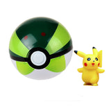 BOHS Trainer  Pokeball Love Park Ball Masterball Pokeballs GS Ultra Dive Poke Ball Toy 7CM, with Pikachu