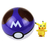 BOHS Trainer  Pokeball Love Park Ball Masterball Pokeballs GS Ultra Dive Poke Ball Toy 7CM, with Pikachu