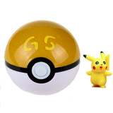 BOHS Trainer  Pokeball Love Park Ball Masterball Pokeballs GS Ultra Dive Poke Ball Toy 7CM, with Pikachu