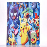 For iPad Air iPad 5 Cover Case Cute Pokemo PU Leather Stand Skin Kids Case for iPad Air 5 Funda with Soft TPU Cover inside