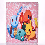 For iPad Air iPad 5 Cover Case Cute Pokemo PU Leather Stand Skin Kids Case for iPad Air 5 Funda with Soft TPU Cover inside