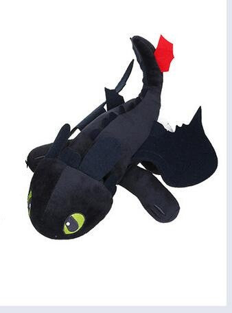 Dragon Master 2 night furys toothless teeth lying posture Q version to the Black Dragon Plush doll gift  dolls pokemo plush