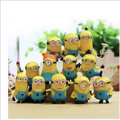 Minions Despicable Me pokemo toys anime action  toy figures funko pop lps toys PVC Hot Sales12 different styles free shipping