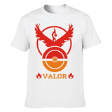 Hot 2016 POKEMON GO Shirt Team INSTINCT Mystic Valor Funny t shirt Mens T-shirts Cotton Tee Tops Casual Brand Clothing