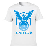 Hot 2016 POKEMON GO Shirt Team INSTINCT Mystic Valor Funny t shirt Mens T-shirts Cotton Tee Tops Casual Brand Clothing