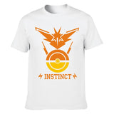 Hot 2016 POKEMON GO Shirt Team INSTINCT Mystic Valor Funny t shirt Mens T-shirts Cotton Tee Tops Casual Brand Clothing