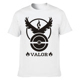 Hot 2016 POKEMON GO Shirt Team INSTINCT Mystic Valor Funny t shirt Mens T-shirts Cotton Tee Tops Casual Brand Clothing