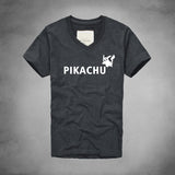 2016 summer New Style Men v neck T Shirt Pokemon Camisetas Pikachu Tshirts PIKA Man Clothing Cotton Short Sleeve Male Man