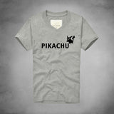 2016 summer New Style Men v neck T Shirt Pokemon Camisetas Pikachu Tshirts PIKA Man Clothing Cotton Short Sleeve Male Man