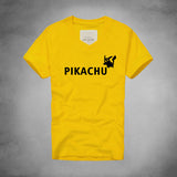 2016 summer New Style Men v neck T Shirt Pokemon Camisetas Pikachu Tshirts PIKA Man Clothing Cotton Short Sleeve Male Man