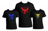 Blue Mystic Team T-Shirt Instinct Team O Neck Men Shirt Valor Team Short Sleeve Womens Top Tee Black Pokemon Go Running T Shirts