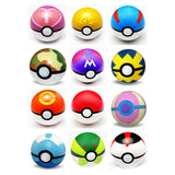 4pcs/lot  Pokeball Pokemon ABS Fifures Toy Pikachu Anime Action Figures Pokemon Toys Super Master 7cm Pokemon Ball Toys